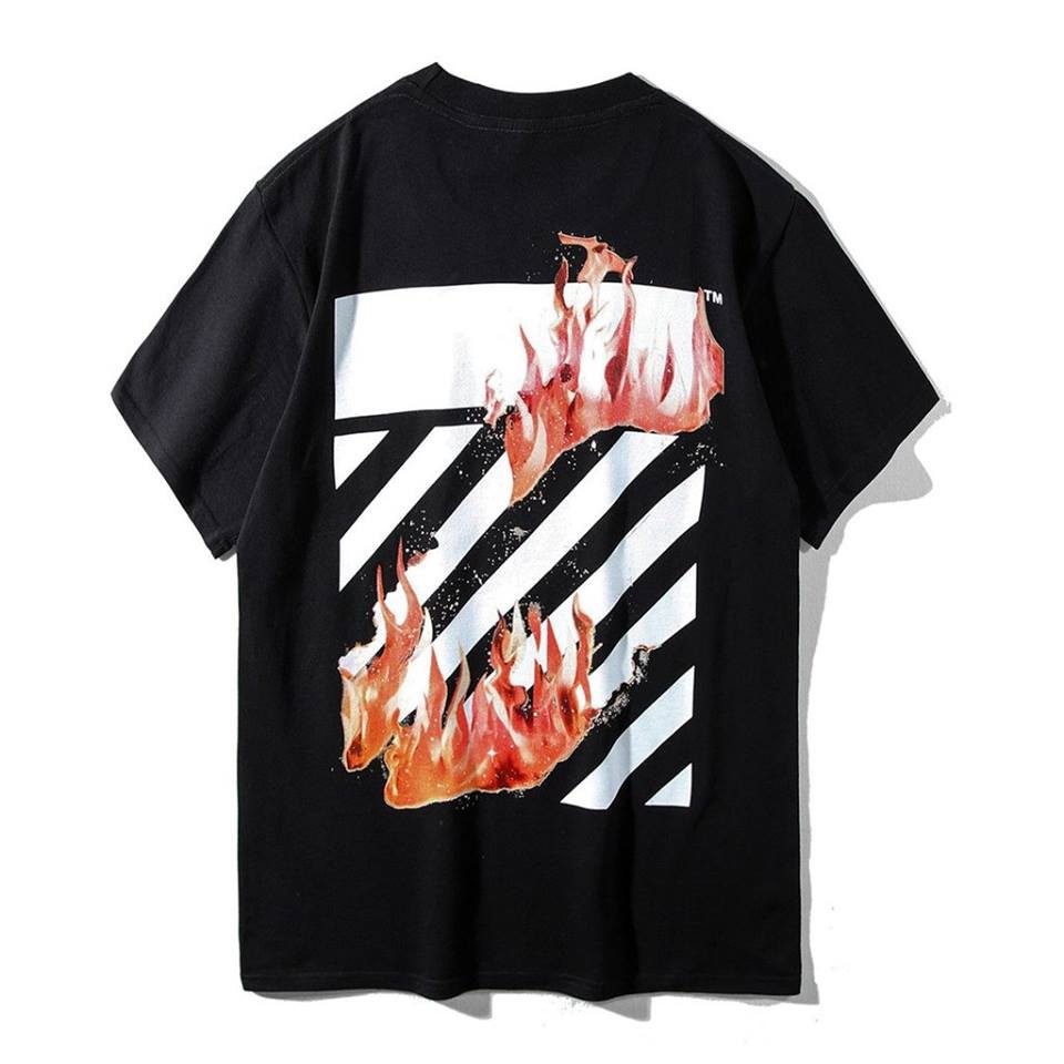OFF‑WHITE FIRE SPLICED TEE BLACK 圖 2