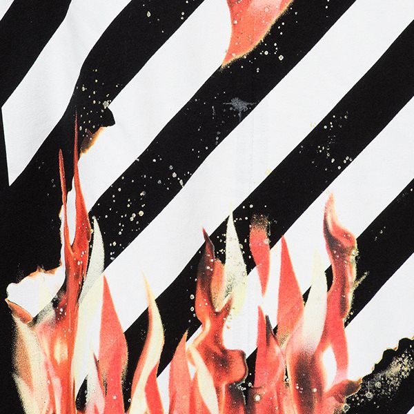 OFF‑WHITE FIRE SPLICED TEE BLACK 圖 4