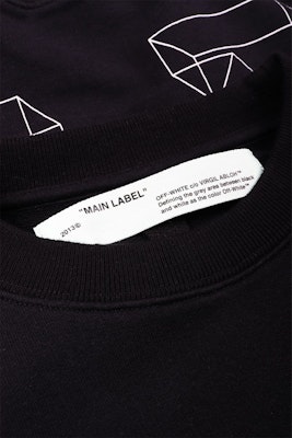 Off-White 3D Line Crewneck Sweatshirt Black Purchase Off-White 3D Line Crewneck Sweatshirt Black