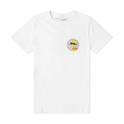 Bart Simpson Public Enemy Mega Cotton Tee In White