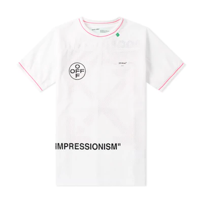 Off-White Mesh Diagonals Football Tee White/Pink