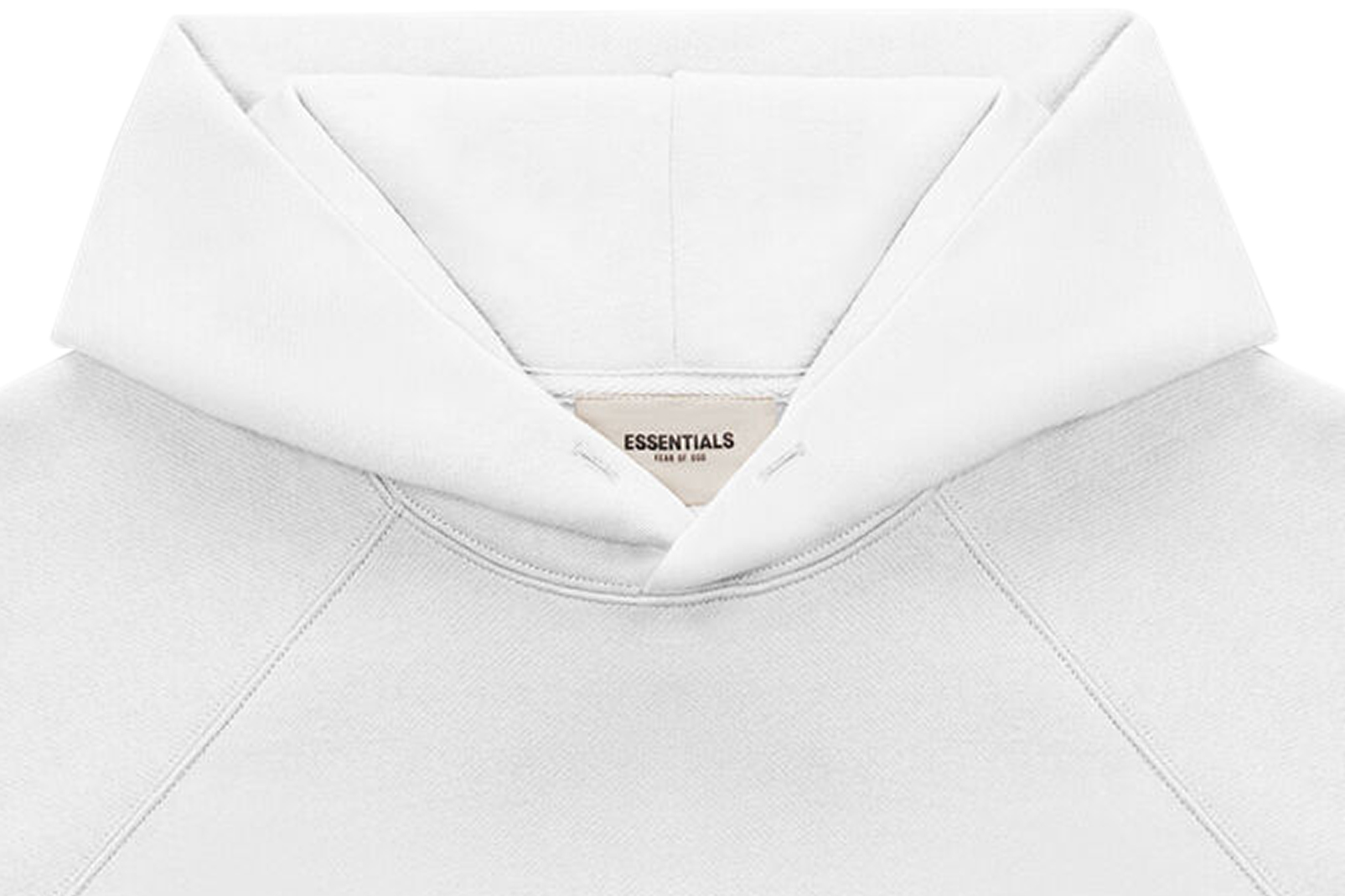 Fear of god essentials 3d discount silicon applique pullover hoodie white