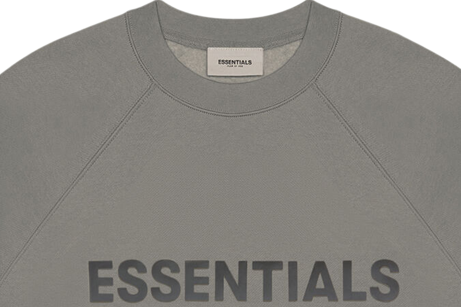 Fear of God ESSENTIALS 3D Silicon Applique Crewneck Gray Flannel