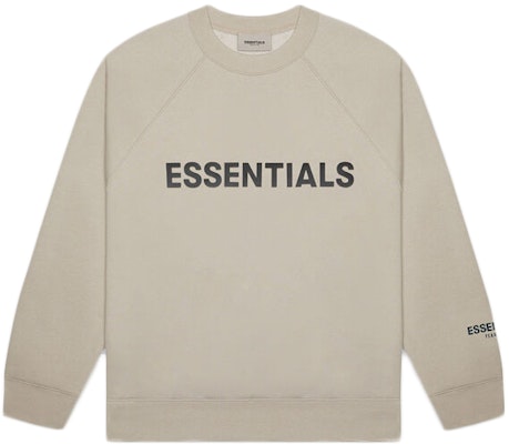 Fear of God ESSENTIALS 3D Silicon Applique Crewneck String/Tan Buy Fear of God ESSENTIALS 3D Silicon Applique Crewneck String/Tan