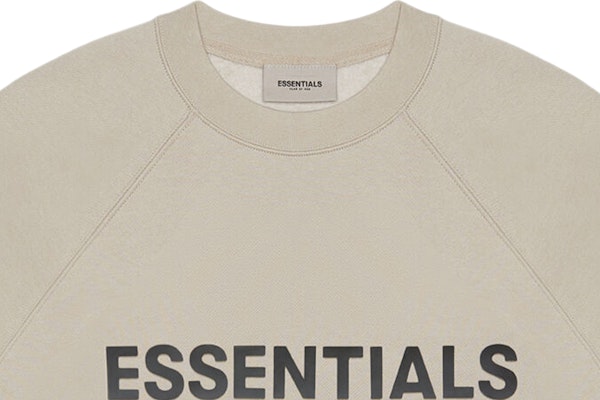 Fear of God ESSENTIALS 3D Silicon Applique Crewneck String/Tan Lookbook Fear of God ESSENTIALS 3D Silicon Applique Crewneck String/Tan