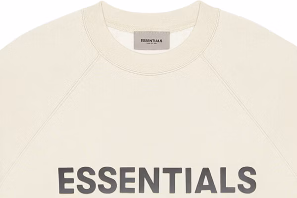 Fear of God ESSENTIALS 3D Silicon Applique Crewneck Buttercream Lookbook Fear of God ESSENTIALS 3D Silicon Applique Crewneck Buttercream