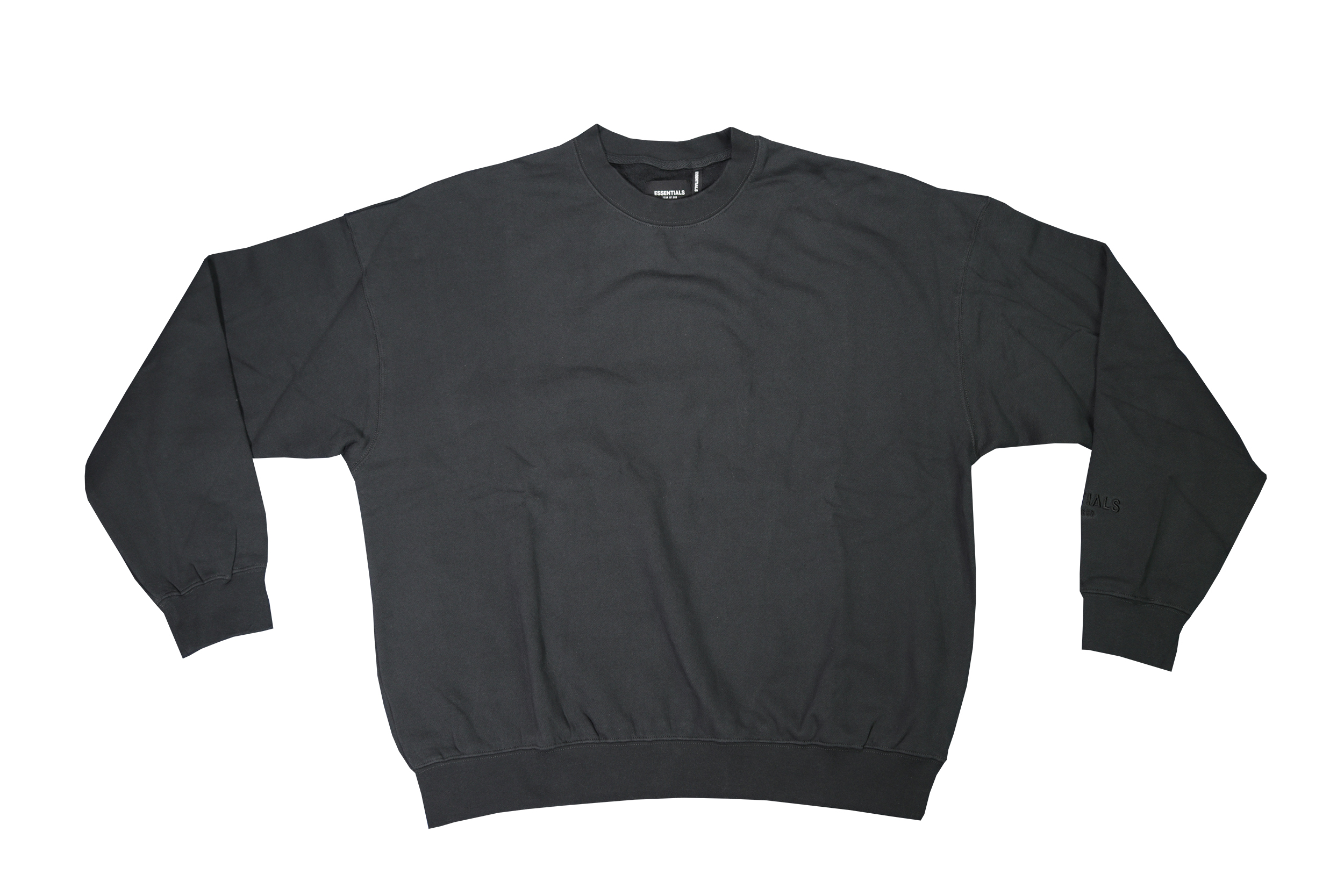 Buy Fear of God ESSENTIALS 3M Logo Crewneck Sweatshirt Black