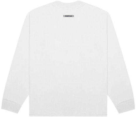 Fear of God ESSENTIALS 3D Silicon Applique Boxy Long Sleeve T-Shirt White Order Fear of God ESSENTIALS 3D Silicon Applique Boxy Long Sleeve T-Shirt White