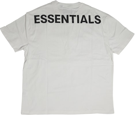 Fear of God ESSENTIALS 3M Logo Boxy T-Shirt White Lookbook Fear of God ESSENTIALS 3M Logo Boxy T-Shirt White