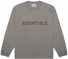 Fear of God ESSENTIALS 3D Silicon Applique Boxy Long Sleeve T-Shirt Gray Flannel/Charcoal Fear of God ESSENTIALS 3D Silicon Applique Boxy Long Sleeve T-Shirt Gray Flannel/Charcoal