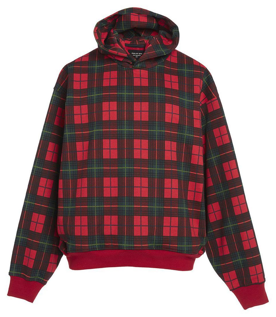 Fear of 2025 god tartan hoodie