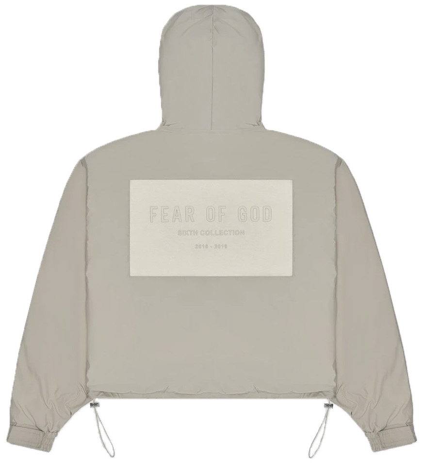 Buy Fear of God Heavy Nylon Full Zip Hoodie Bone - Novelship