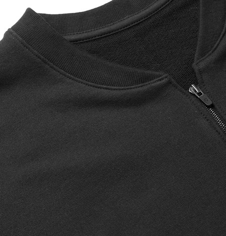 Fear of God Short Sleeve Half Zip Henley T‑Shirt Black - Novelship