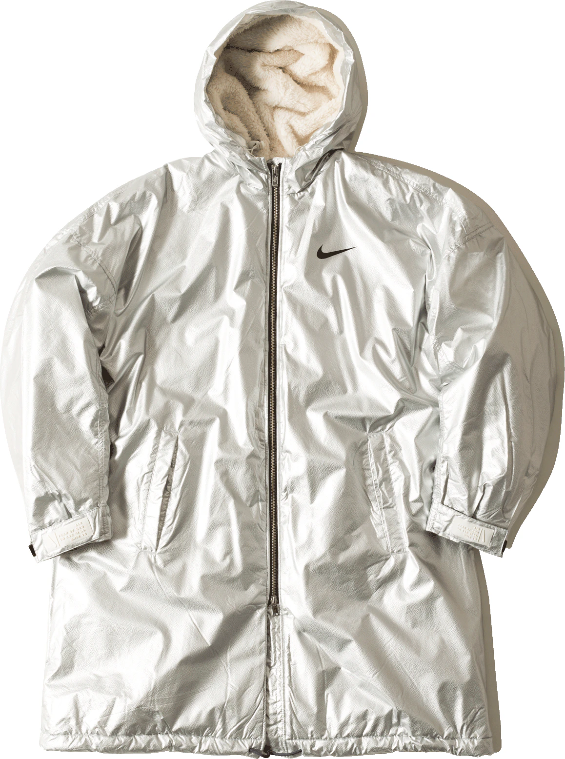 Fear of god x 2025 nike parka jacket metallic silver