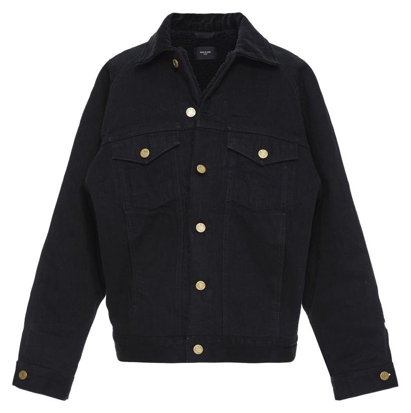 Fear of God Selvedge Denim Alpaca Trucker Jacket Black - Novelship