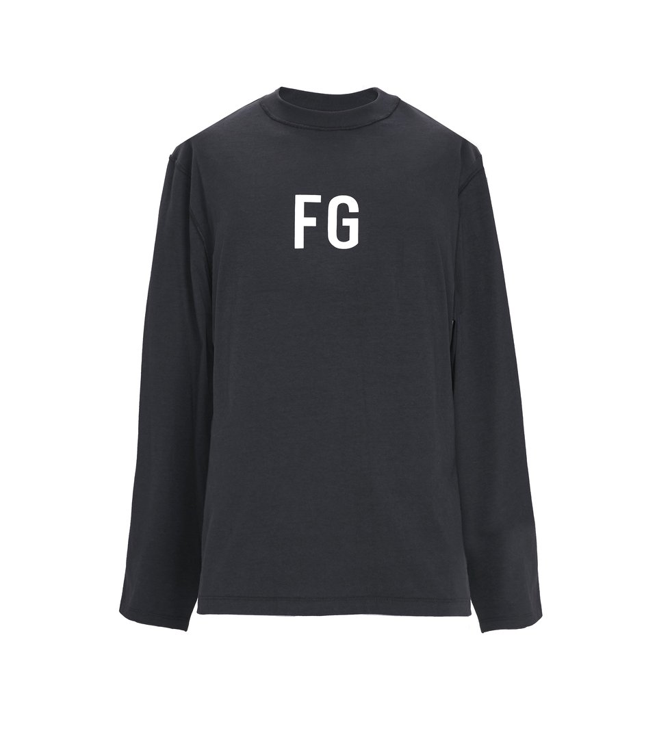 Fear of God Long Sleeve 'Fg' T‑Shirt Vintage Black - Novelship