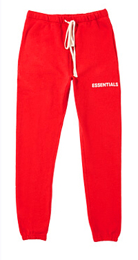 Fear of God ESSENTIALS Graphic Sweatpants Red - Novelship