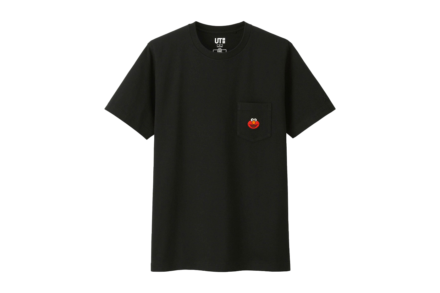 KAWS x Uniqlo x Sesame Street Elmo Pocket Tee (US Sizing) Black