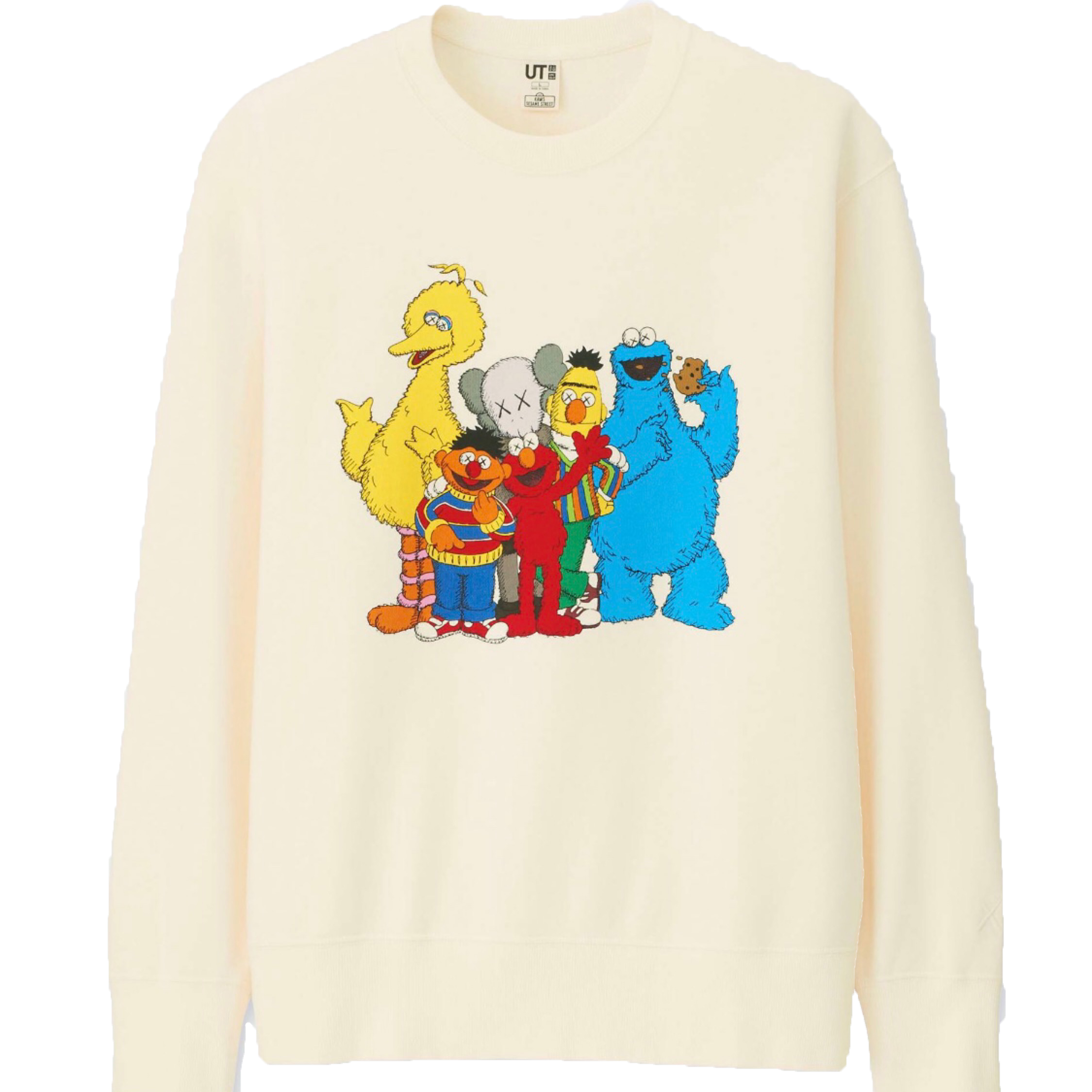 Crew neck cheap uniqlo x kaws