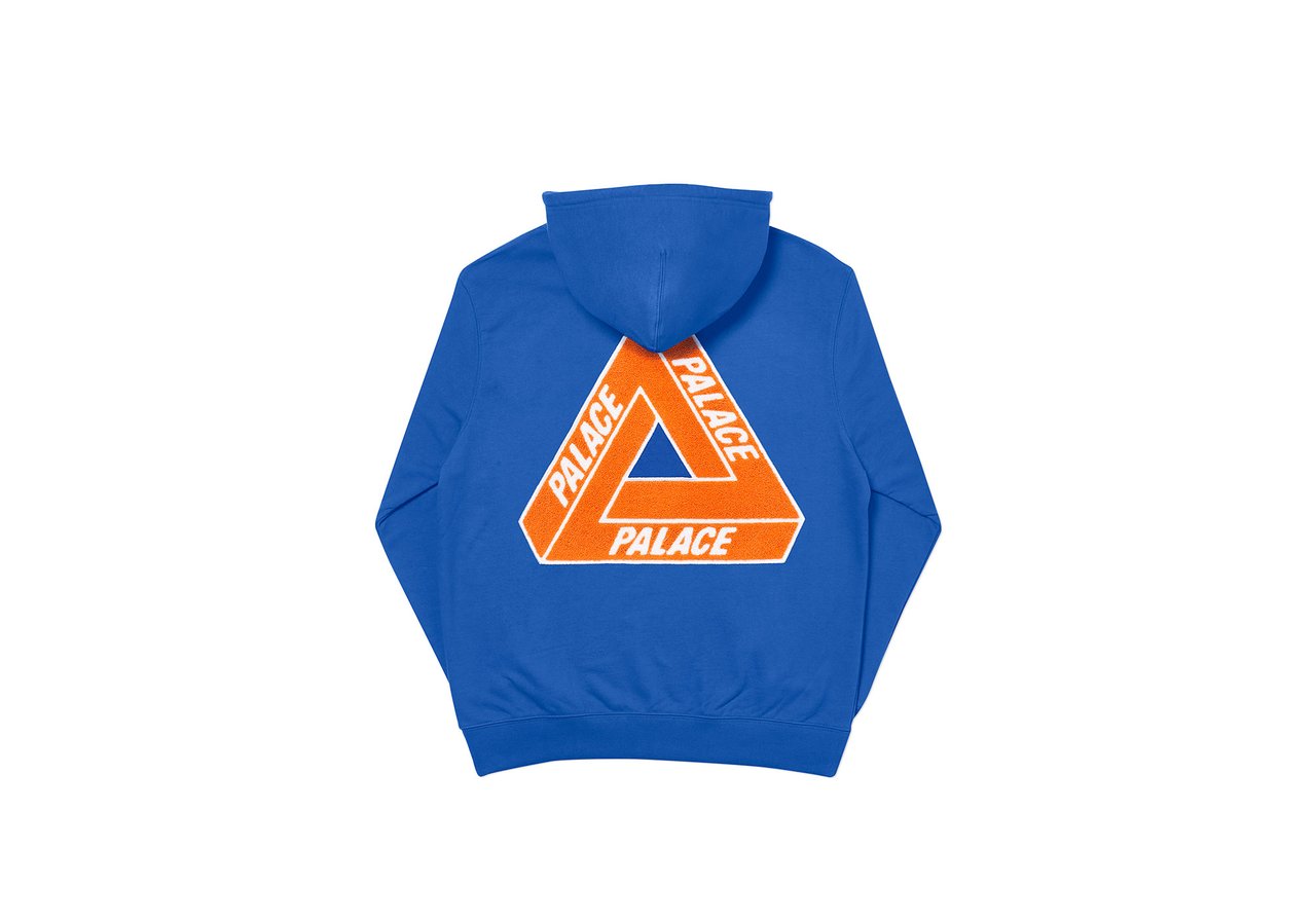 Palace Tri‑Chenille Hood Blue - Novelship