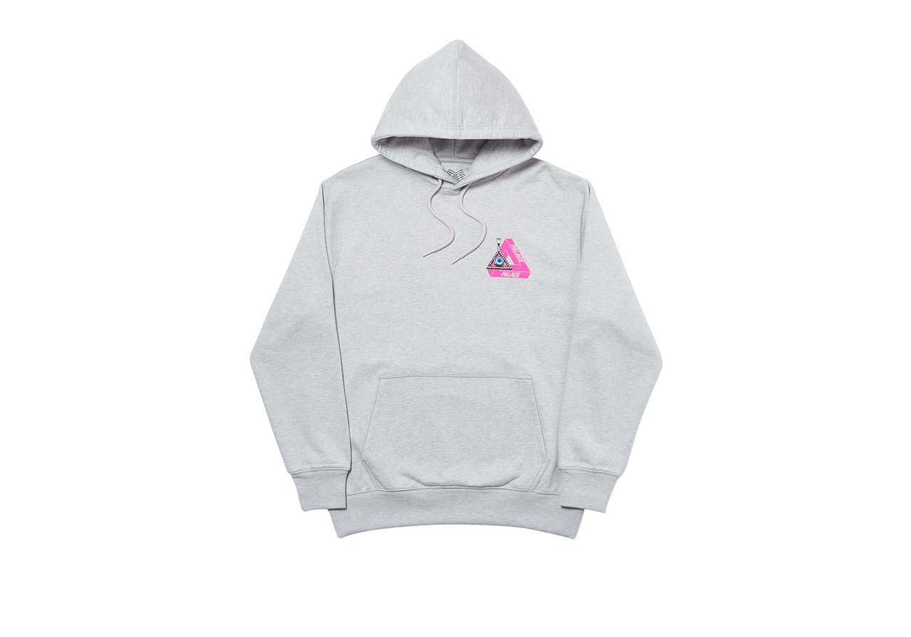 palace] SOFAR ZIP HOOD GREY MARL
