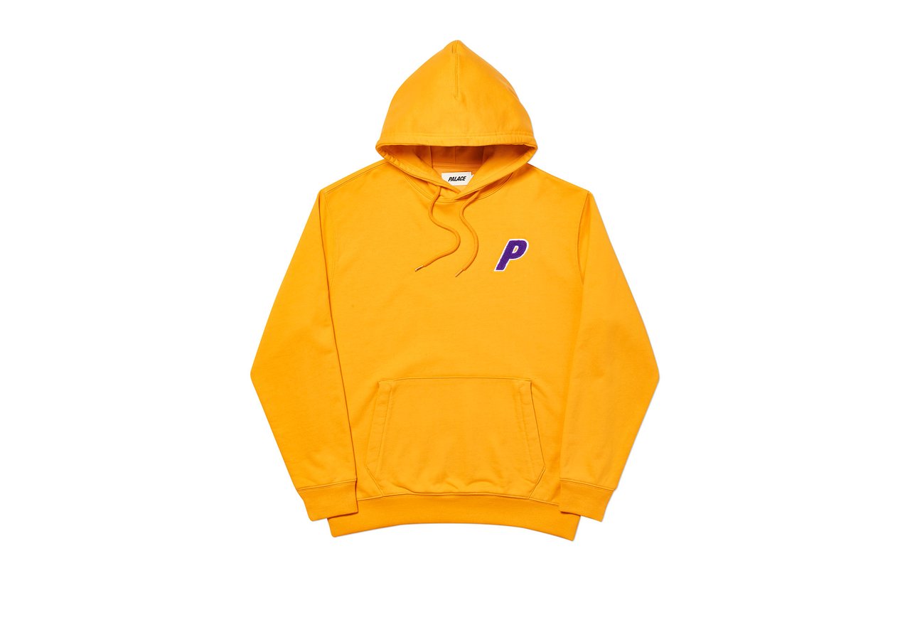 Palace store yellow hoodie