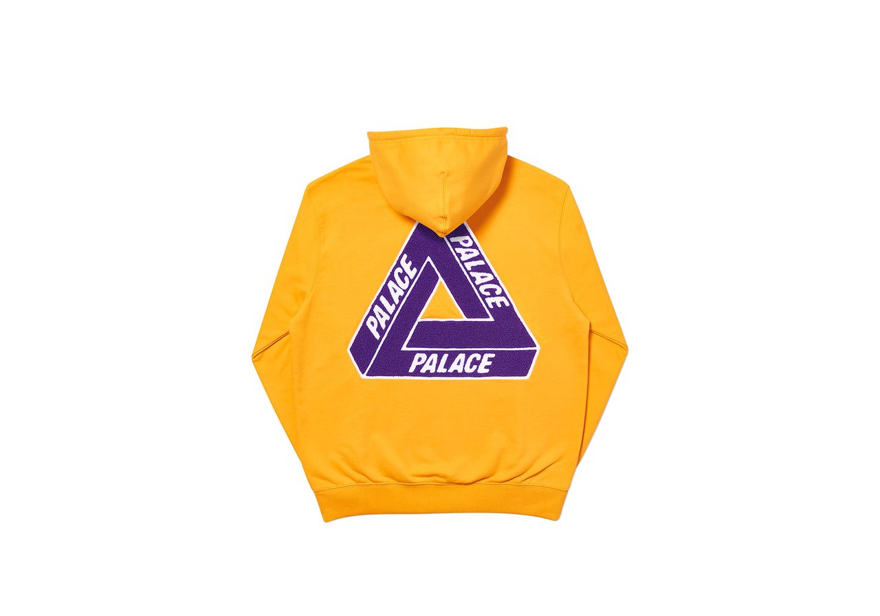 Palace Tri‑Chenille Hood Yellow - Novelship