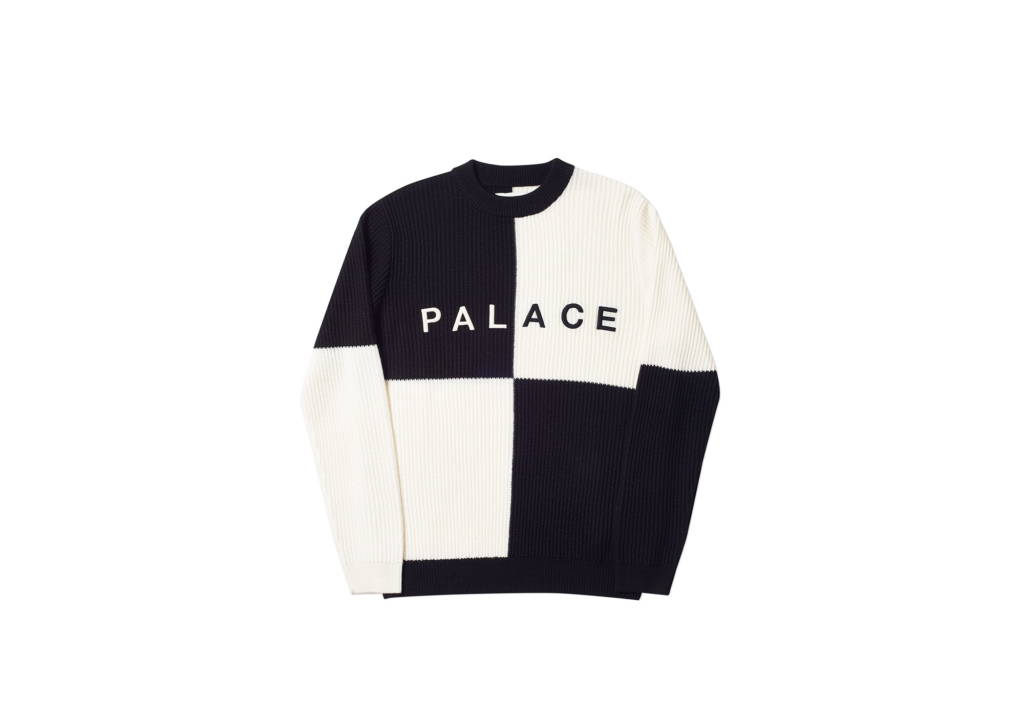 Palace Batton‑Berg Knit Black/White - Novelship