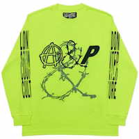 Palace Counter Culture Longsleeve Fluro Yellow Palace Counter Culture Longsleeve Fluro Yellow