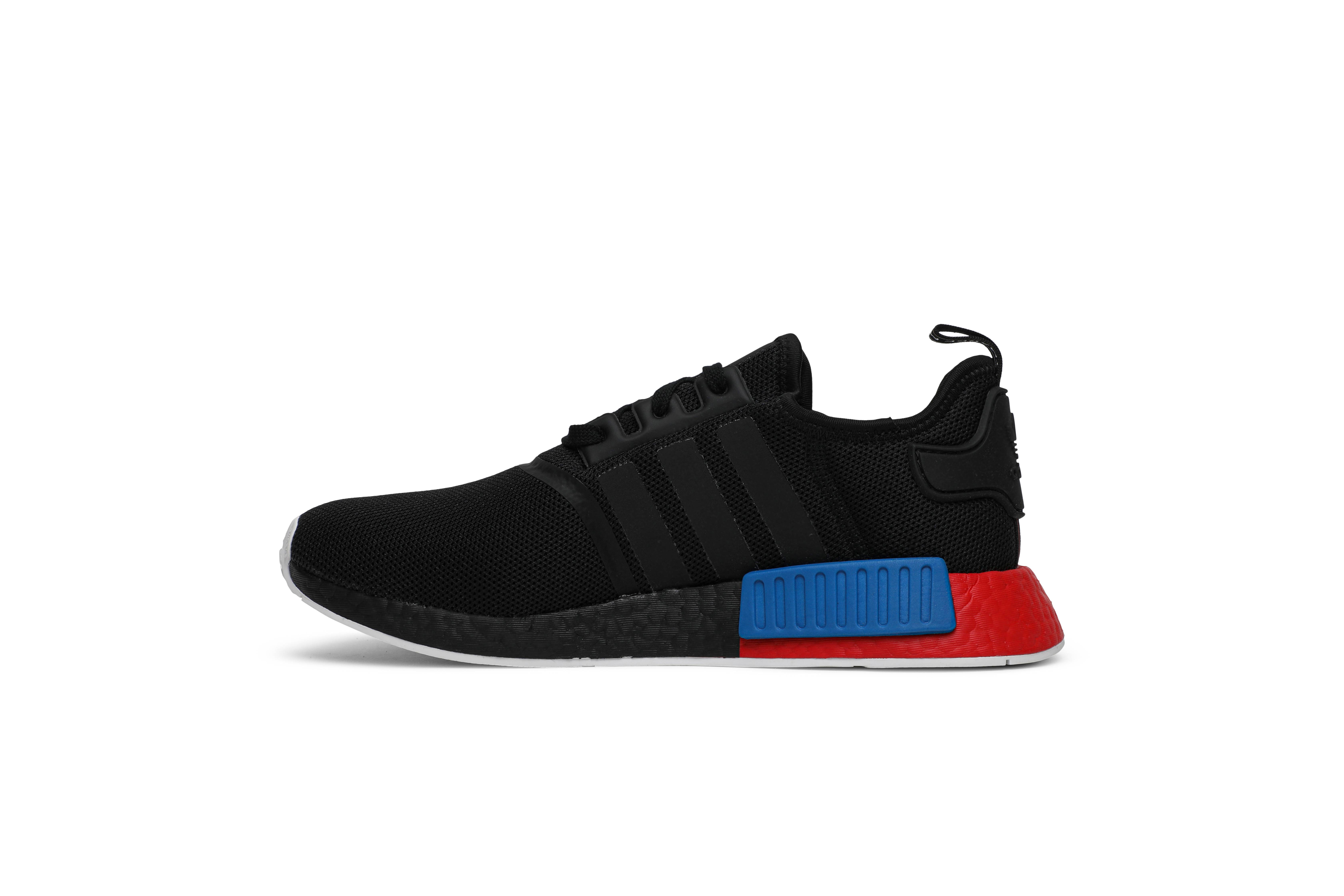 adidas nmd r1 black red blue