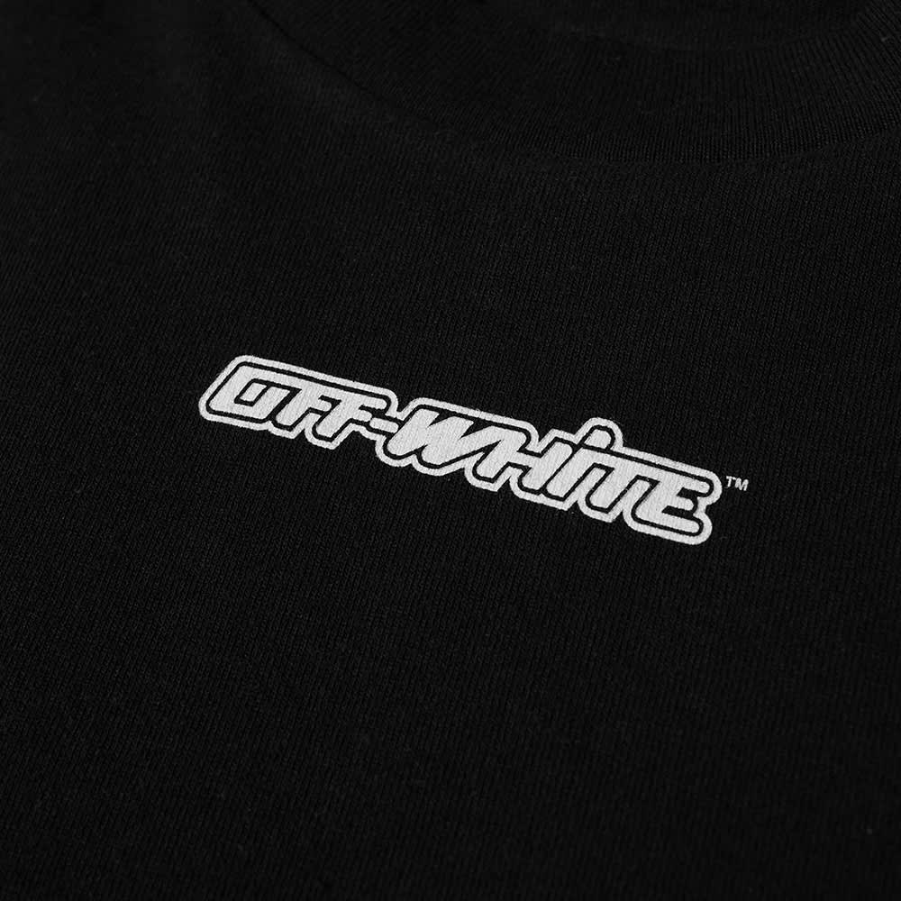 Lookbook オフホワイト マーカーアロー スリムT (黒/青)
