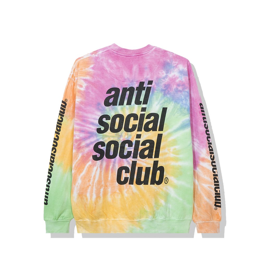 Anti Social Social Club Rotterdam Long Sleeve Tee Rainbow Tie Dye ...