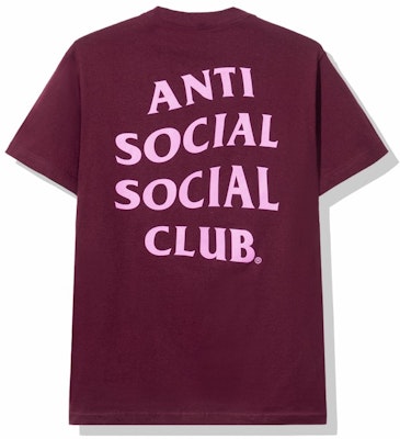 Anti Social Social Club Read Receipts Tee Maroon Order Anti Social Social Club Read Receipts Tee Maroon