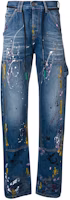 Off-White Painted Carpenter Denim Jeans Blue Off-White Painted Carpenter Denim Jeans Blue