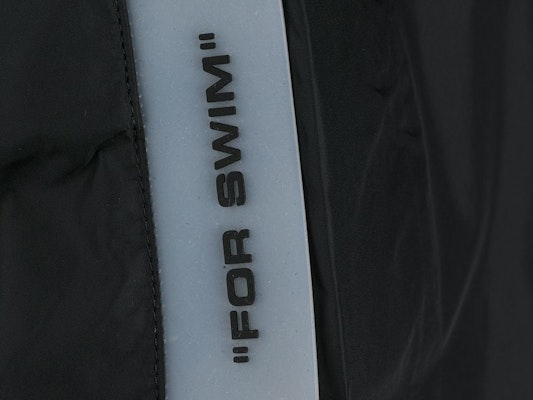Off-White Logo Swim Shorts Black/White Lookbook Off-White Logo Swim Shorts Black/White