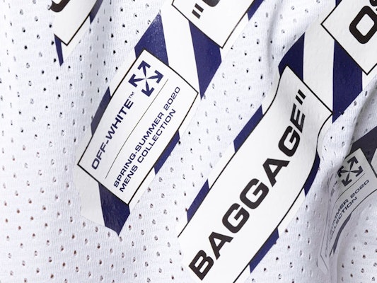 Off-White Airport Tape Mesh Shorts White/Multicolor Order Off-White Airport Tape Mesh Shorts White/Multicolor