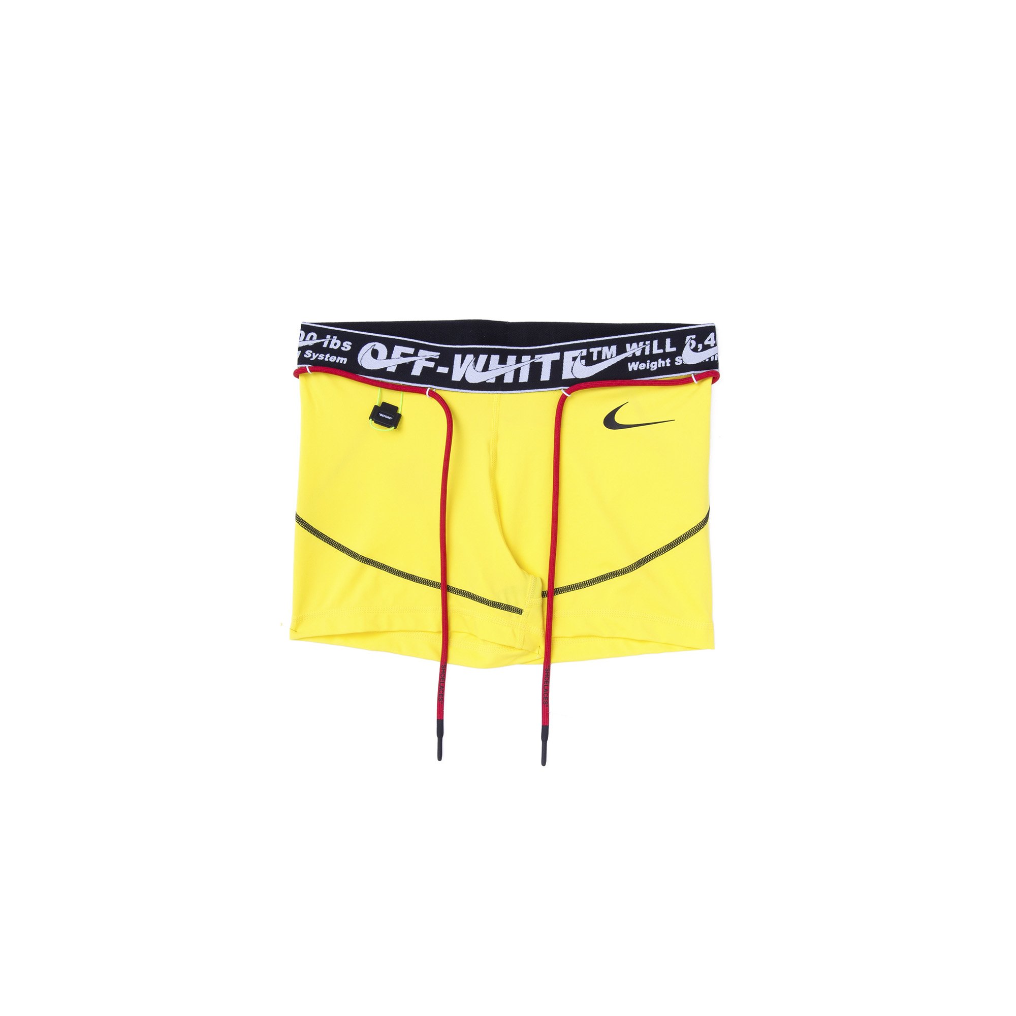 Off‑White x Nike Women's Training Shorts Opti Yellow - CN5575-731