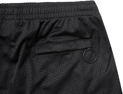 Off-White Airport Tape Mesh Shorts Black/Multicolor Lookbook Off-White Airport Tape Mesh Shorts Black/Multicolor
