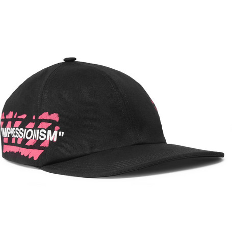 Off‑White Diag Stencil Print Baseball Hat Black/Pink - Novelship