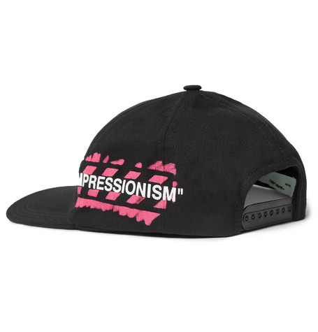 Off‑White Diag Stencil Print Baseball Hat Black/Pink - Novelship