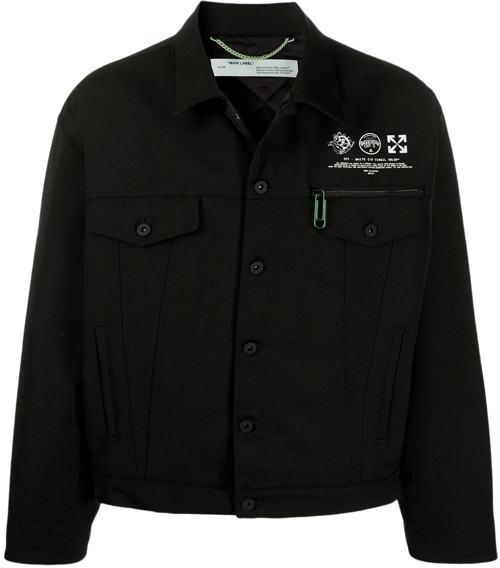 Off-White Universal Key Denim Jacket Black/White - Novelship