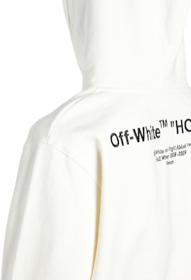 Off-White Cropped Embroidered Logo Hoodie Cream/Black Lookbook Off-White Cropped Embroidered Logo Hoodie Cream/Black