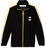 Off-White Logo Intarsia Velour Track Jacket Black Off-White Logo Intarsia Velour Track Jacket Black