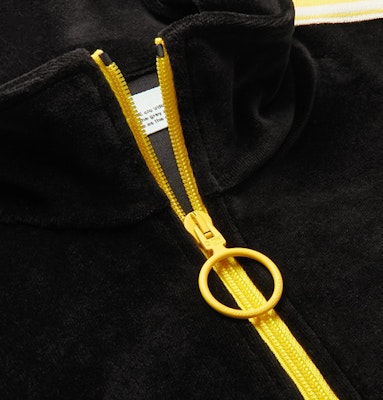 Off-White Logo Intarsia Velour Track Jacket Black Order Off-White Logo Intarsia Velour Track Jacket Black