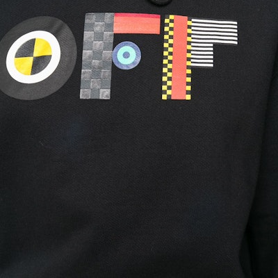 Off-White Cropped Graphic Logo Print Hoodie Black/Multicolor Order Off-White Cropped Graphic Logo Print Hoodie Black/Multicolor