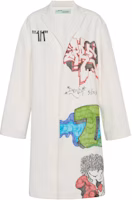 Off-White Dondi Graphic Print Coat White/Multicolor Off-White Dondi Graphic Print Coat White/Multicolor