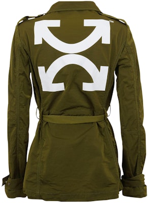 Off-White Military Field Jacket Olive Green/White Order Off-White Military Field Jacket Olive Green/White