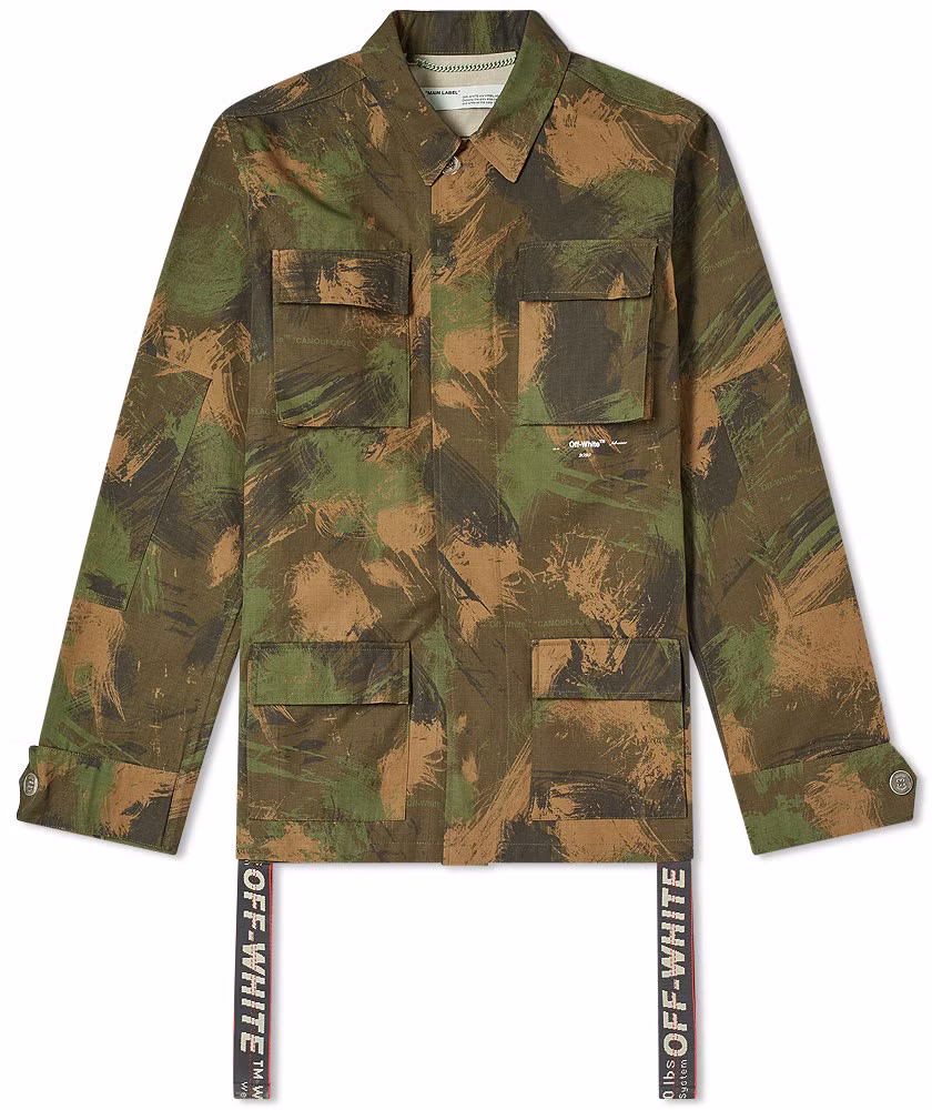Paintbrush Jacket Off-White Paintbrush Camouflage Field Jacket Camouflage - Novelship