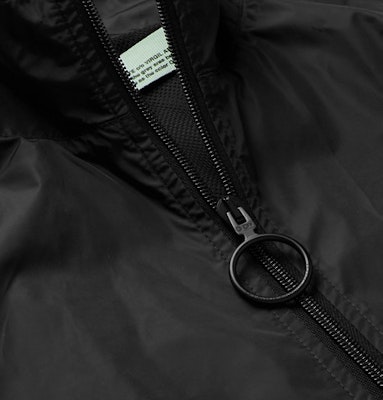 Off-White Webbing Trimmed Shell Track Jacket Black Order Off-White Webbing Trimmed Shell Track Jacket Black