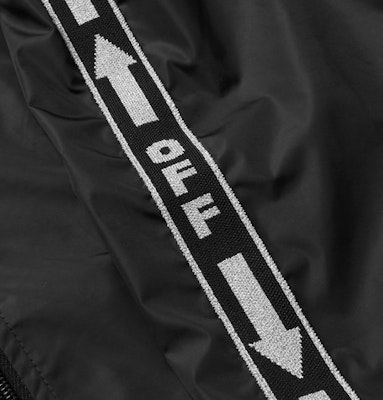 Off-White Webbing Trimmed Shell Track Jacket Black Lookbook Off-White Webbing Trimmed Shell Track Jacket Black